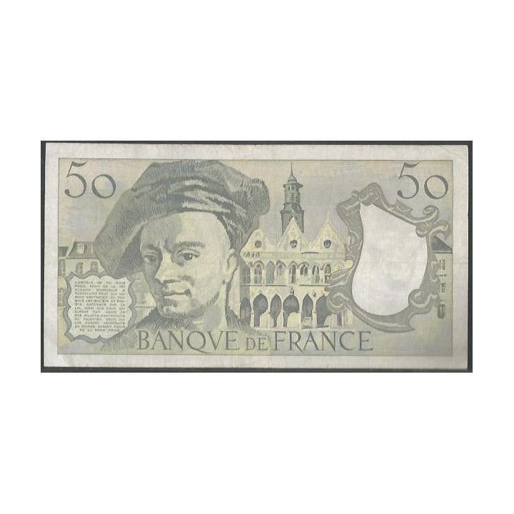 Francia 50 Francs 1991 P152e reverso