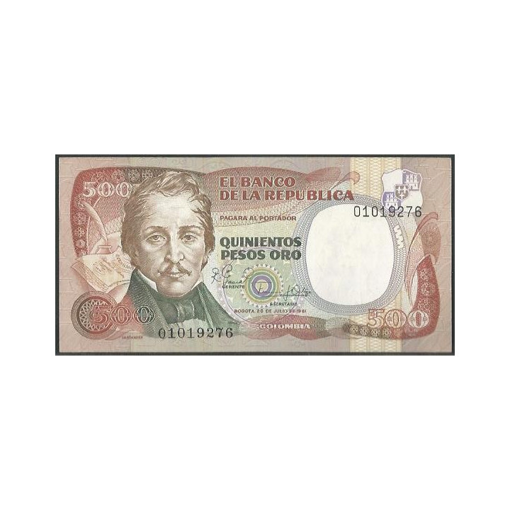Billete de 500 Pesos 20 Jul 1981 BGW392