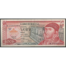 Mexico 20 Pesos 8 Jul 1976 Serie BR P64c