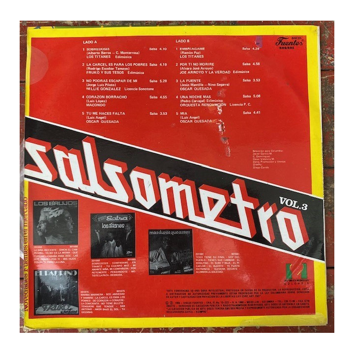 Salsometro Vol 3 - Colombia 1989 reverso