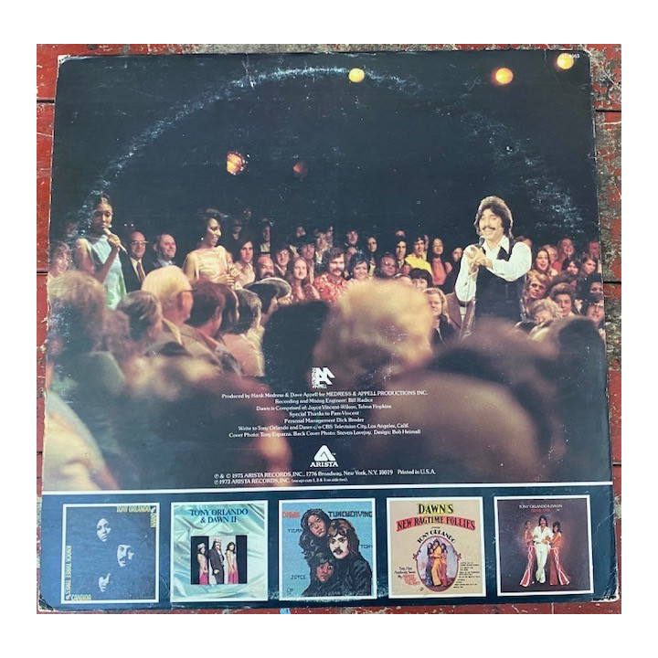 Tony Orlando & Dawn Greatest hits - Usa 1975 reverso