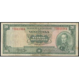 Venezuela 20 Bolivares 22 Jun 1971 T7 P52a