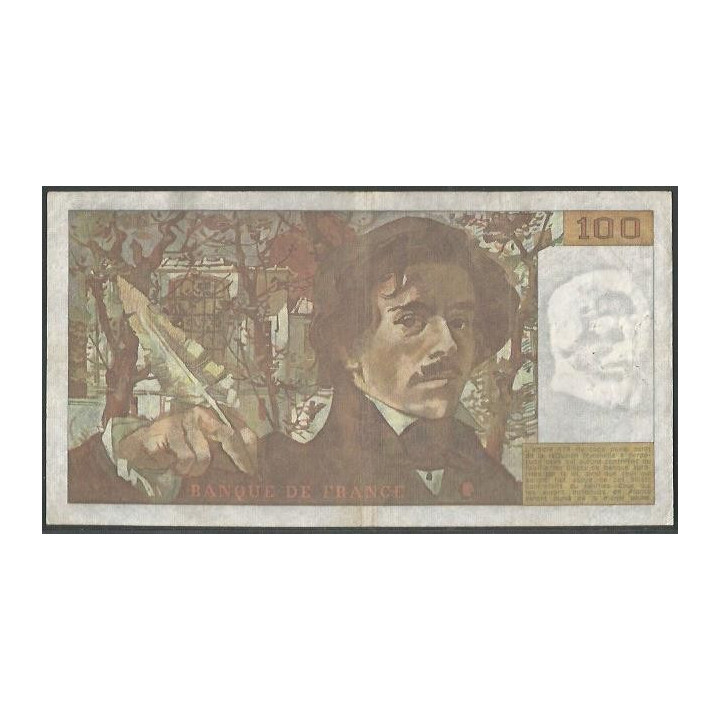Francia 100 Francs 1981 P154b reverso