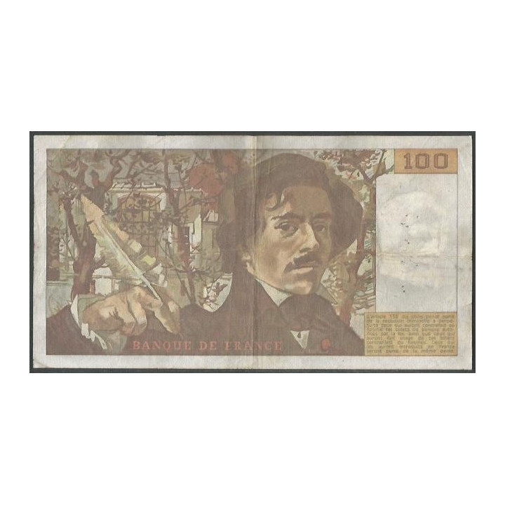 Francia 100 Francs 1987 P154c reverso