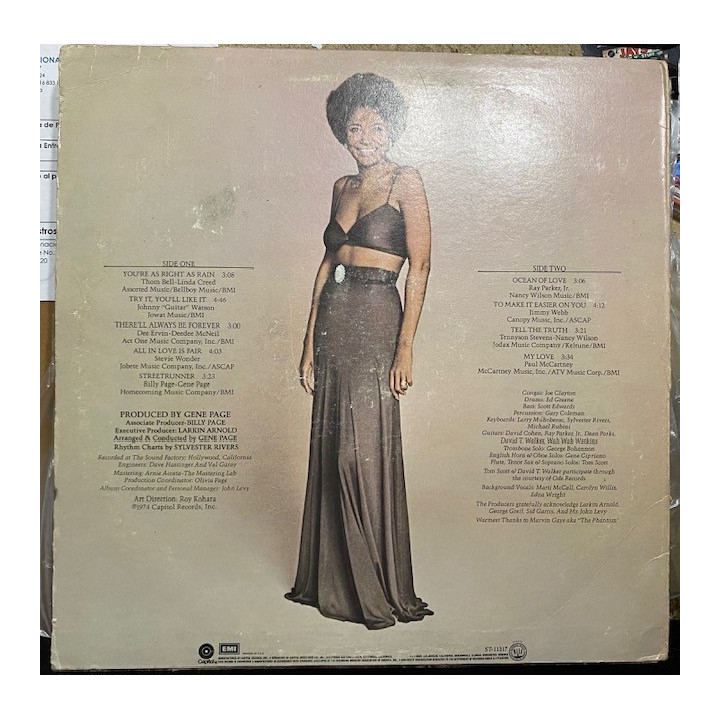 Nancy Wilson All in love is fair - Usa 1974 reverso
