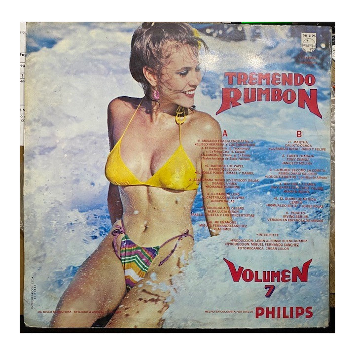 Tremendo rumbon Volumen 7 - Colombia 1983 reverso