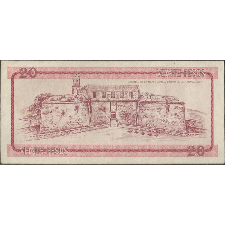 Cuba 20 Pesos ND1985 PFX5 reverso