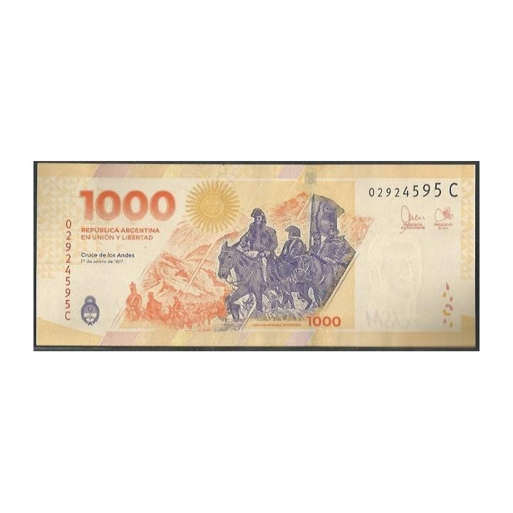 Argentina 1.000 Pesos ND2023 Serie C P367 reverso