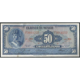 Mexico 50 Pesos 10 May 1967 Serie BEG P49q