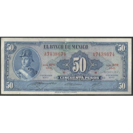 Mexico 50 Pesos 29 Dic 1972 Serie BPR P49u