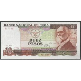 Cuba 10 Pesos 1991 P109a
