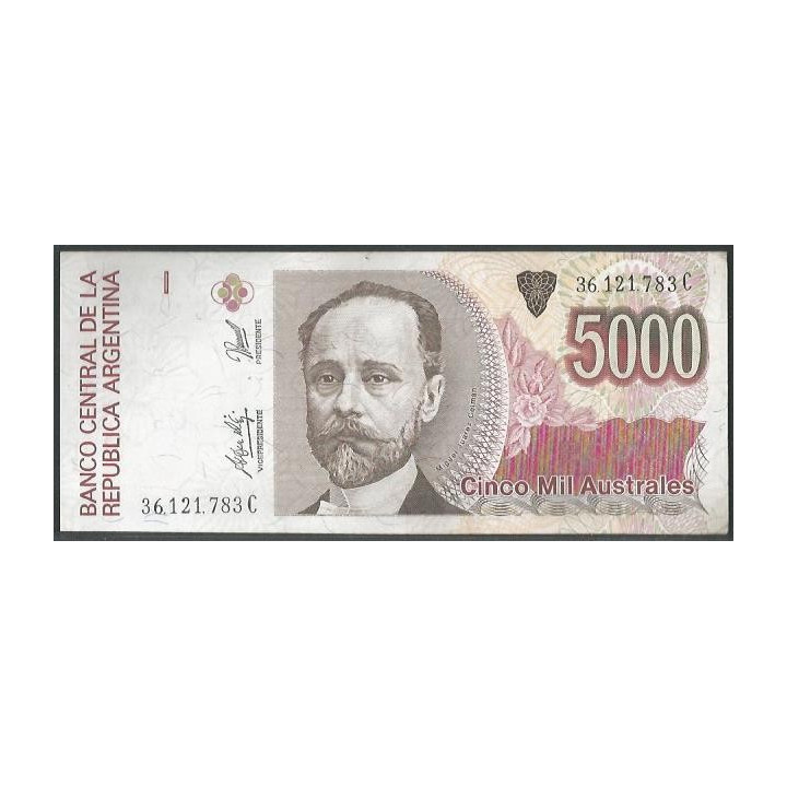 Argentina 5.000 Australes ND1989-91 Serie C P330e