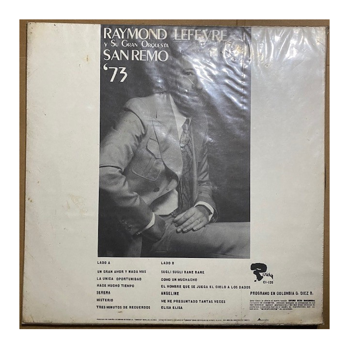 Raymond Lefevre Triunfadoras de San Remo'73 - Colombia reverso