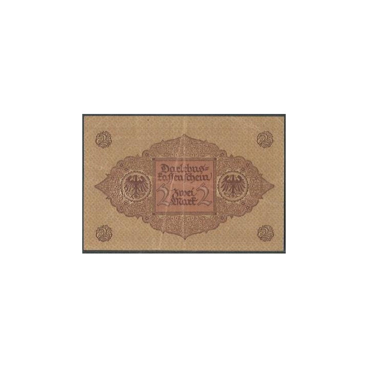 Alemania 2 Mark 1 Mar 1920 P59 reverso