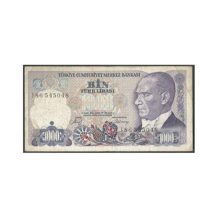 Turkya 1.000 Liras L1970 (1986) I P196