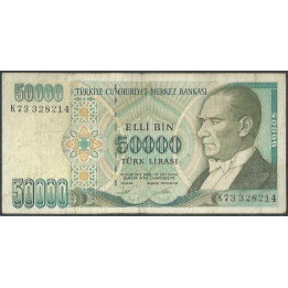 Turkya 50.000 Liras L1970 (1995) P204
