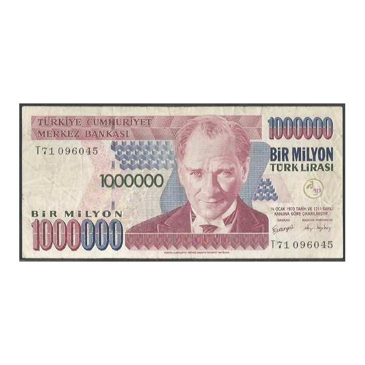 Turkya 1.000.000 Liras L1970 (2002) P213