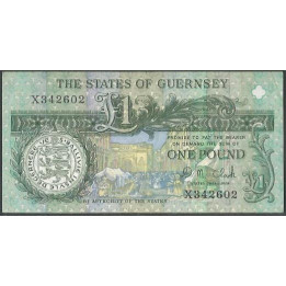 Guernsey 1 Pound ND1991- P52c