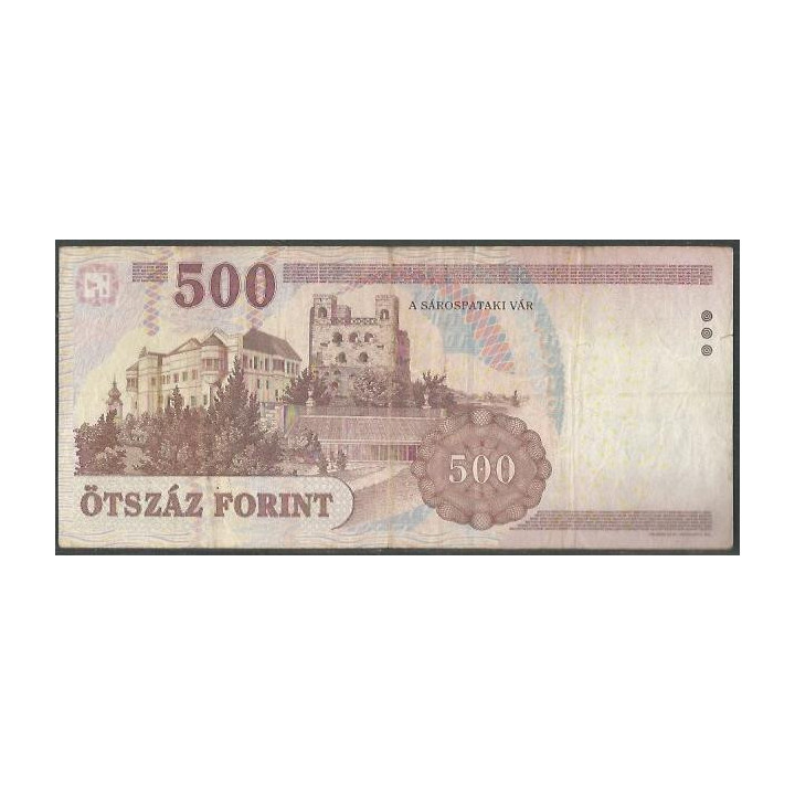 Hungria 500 Forint 2013 P196e reverso
