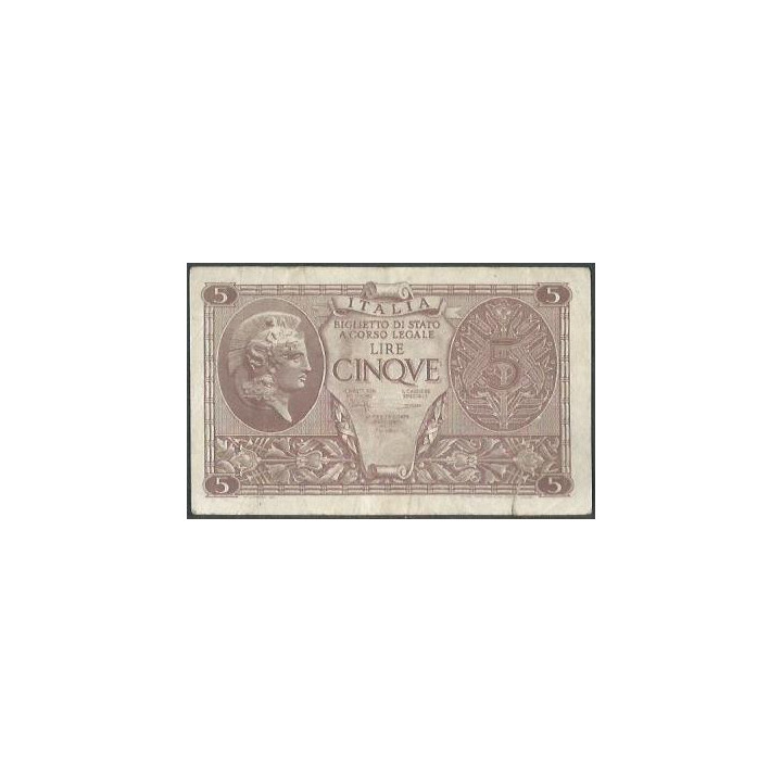 Italia 5 LiraS 23 Nov 1944 P31c