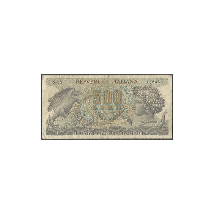Italia 500 Liras 23 Feb 1970 P93a