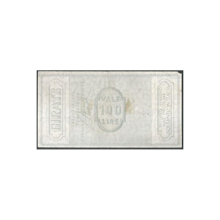 Italia - La Banca Cattolica del Veneto 100 Lire 23 Mar 1976 reverso