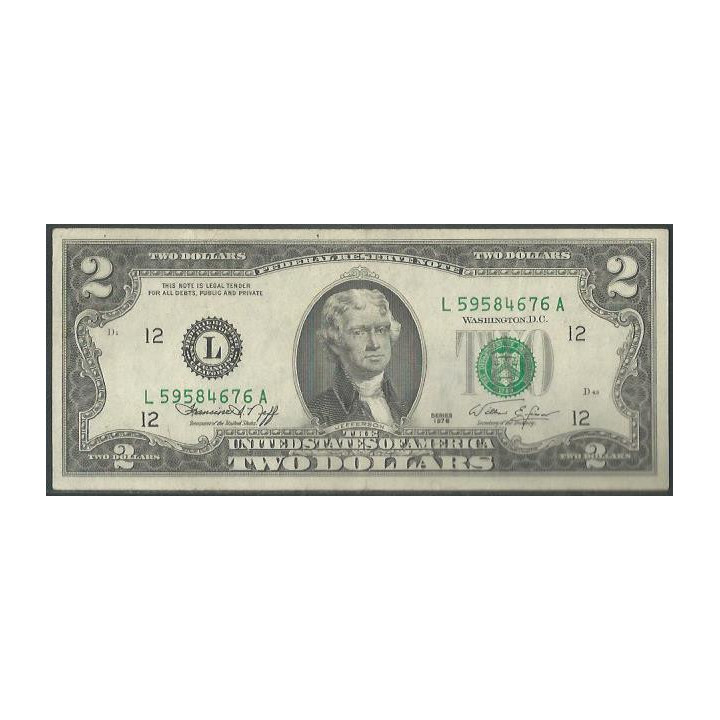 Estados Unidos 2 Dollars 1976 L P461