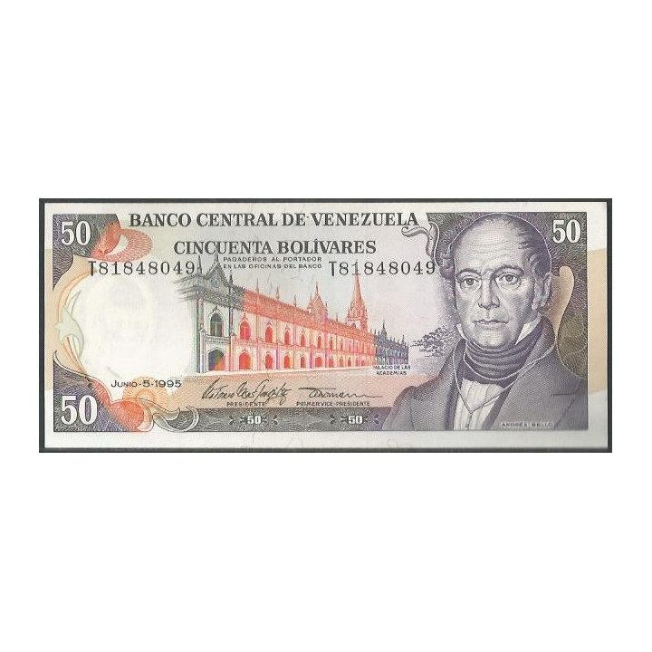 Venezuela 50 Bolivares 5 Jun 1995 T 8 Dig P65e