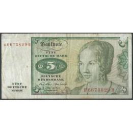 Alemania 5 Mark 2 Ene 1970 P18a