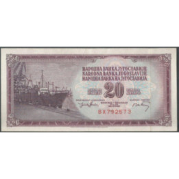 Yugoeslavia 20 Dinara 19 Dic 1974 P85