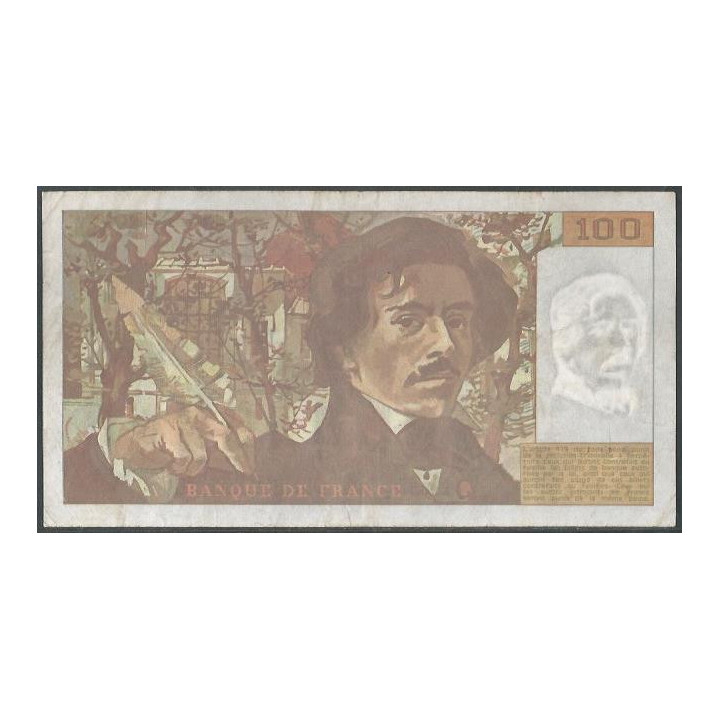 Francia 100 Francs 1993 P154g reverso