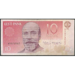 Estonia 10 Krooni 1992 P72b