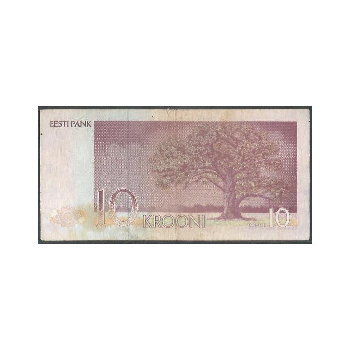 Estonia 10 Krooni 1992 P72b reverso