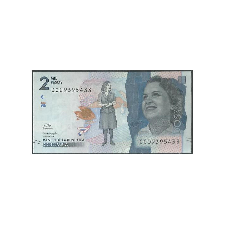 Billete de 2.000 Pesos 26 Jul 2022 Serie CC BGWNF2-