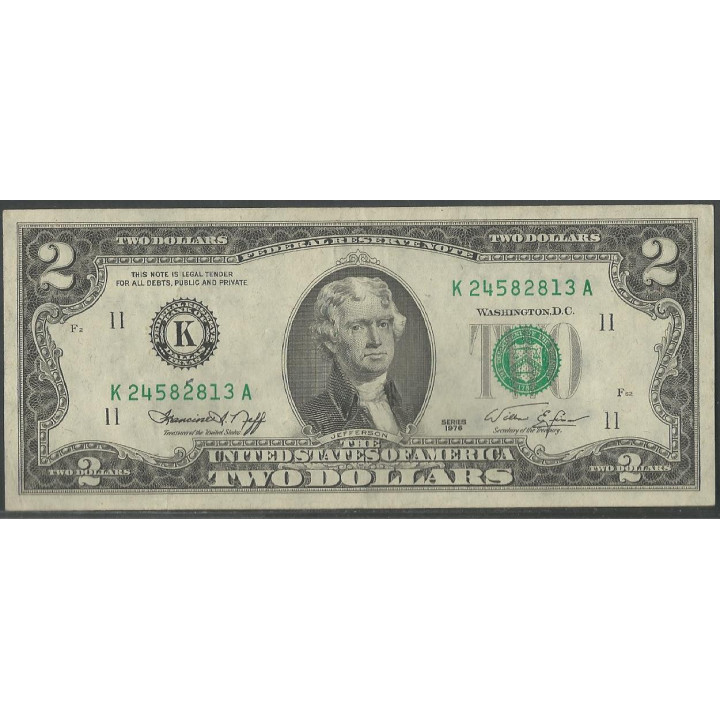 Estados Unidos 2 Dollars 1976 K P461