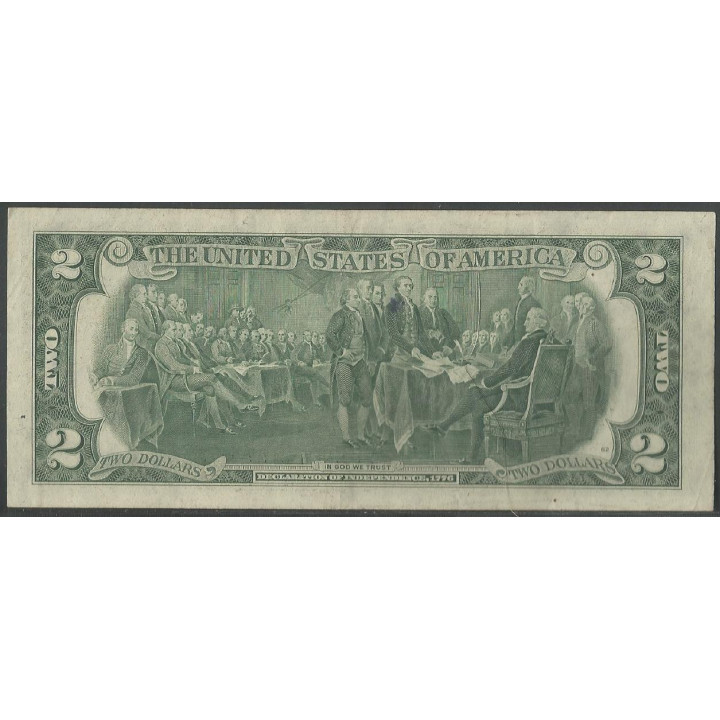 Estados Unidos 2 Dollars 1976 K P461 reverso