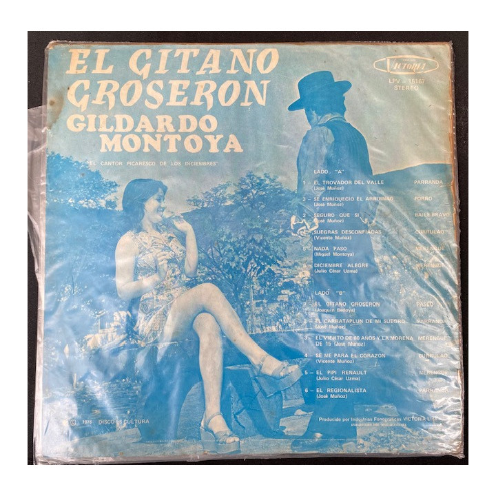 Gildardo Montoya El gitano groseron - Colombia 1976 reverso