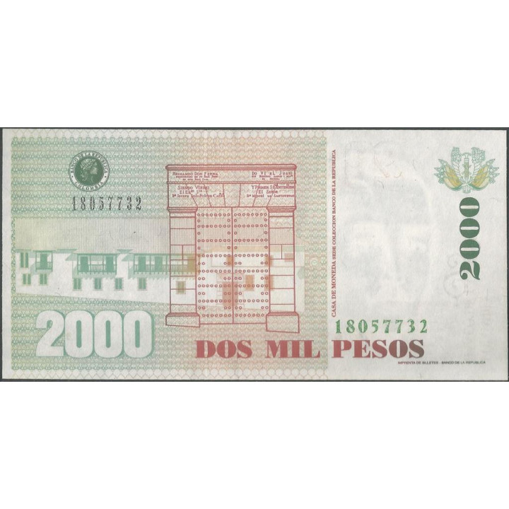 Billete de 2.000 Pesos 2 Jun 2003 BGW486 reverso