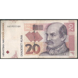 Croacia 20 Kuna 7 Mar 2001 P39b