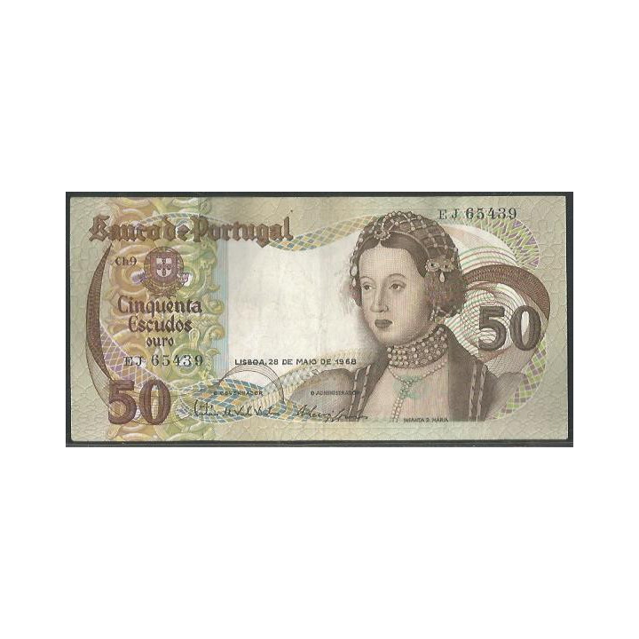 Portugal 50 Escudos 28 May 1968 P174a