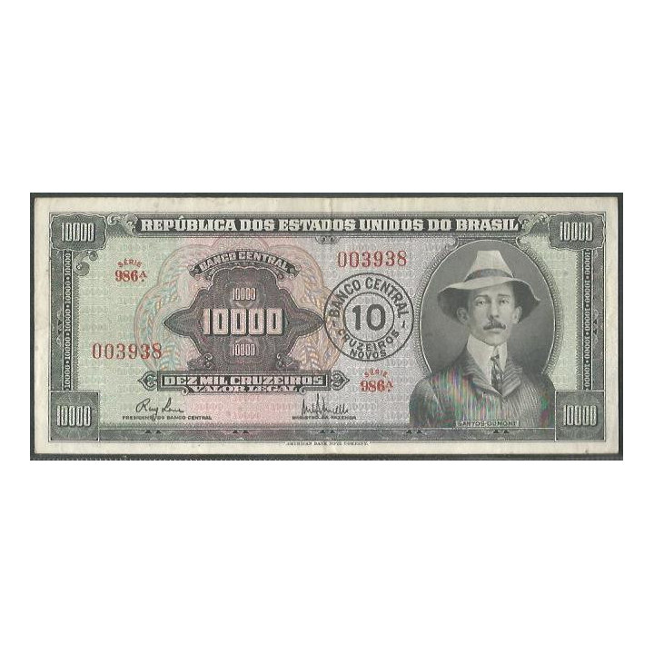 Brasil 10 Cruzeiros Novos ND1967 P189b