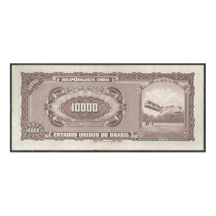 Brasil 10 Cruzeiros Novos ND1967 P190b reverso
