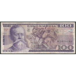 Mexico 100 Pesos 25 Mar 1982 Serie UZ P74c