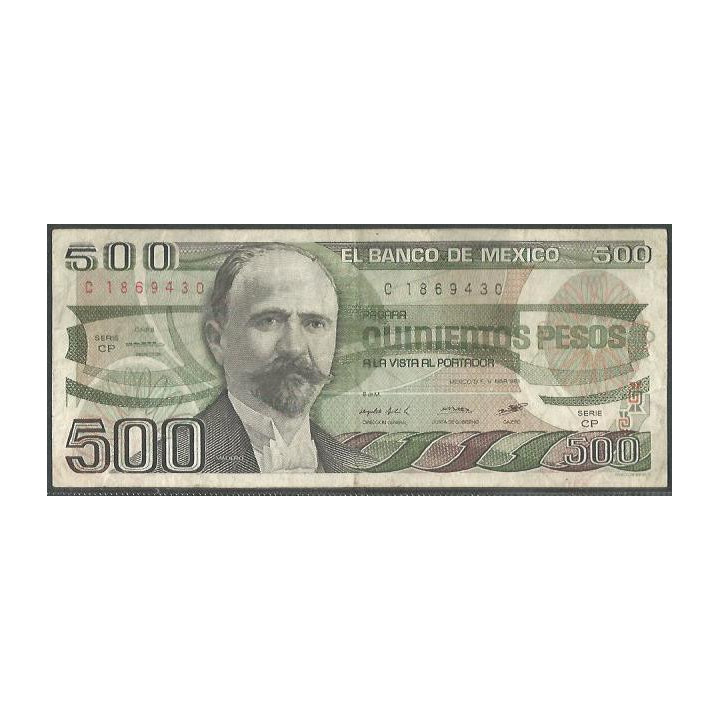 Mexico 500 Pesos 14 Mar 1983 Serie CP P79a