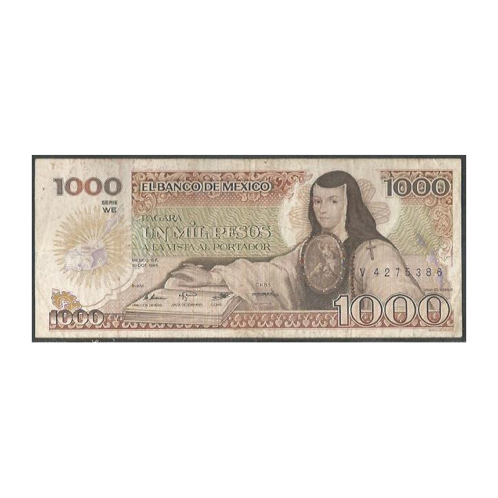 Mexico 1.000 Pesos 30 Oct 1984 Serie WE P81
