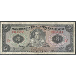 Ecuador 5 Sucres 14 Mar 1975 HM P108a