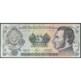 Honduras 5 Lempiras 26 Ago 2004 P85d