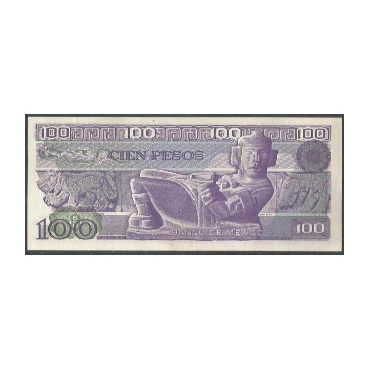 Mexico 100 Pesos 25 Mar 1982 Serie US P74c reverso