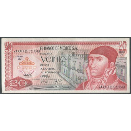Mexico 20 Pesos 8 Jul 1976 Serie CJ P64c
