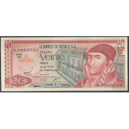 Mexico 20 Pesos 8 Jul 1977 Serie Dk P64d